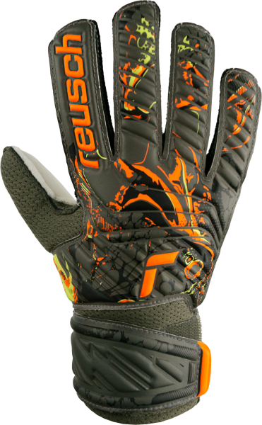 Reusch Attrakt Solid Junior 5372016 5556 green grey front